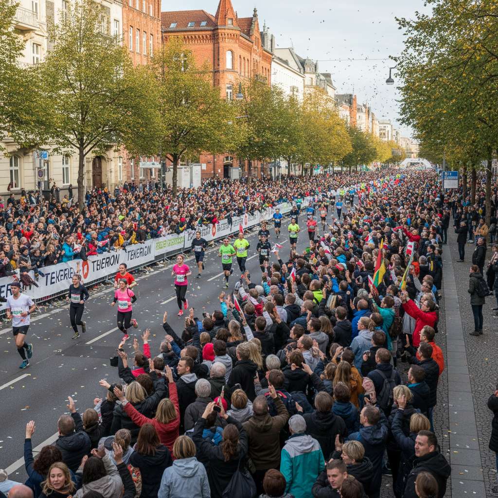 Runners at Berlin Marathon