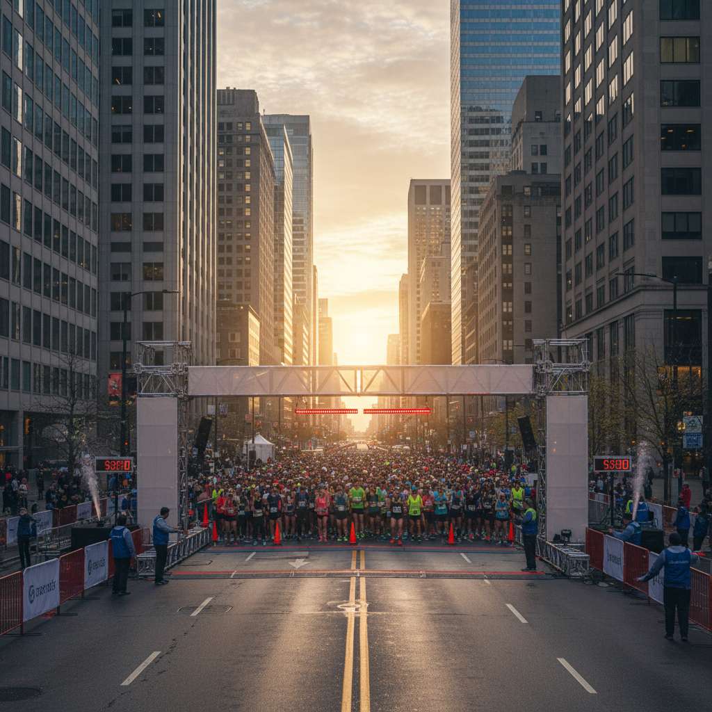 SportPulse event management at city marathon start line
